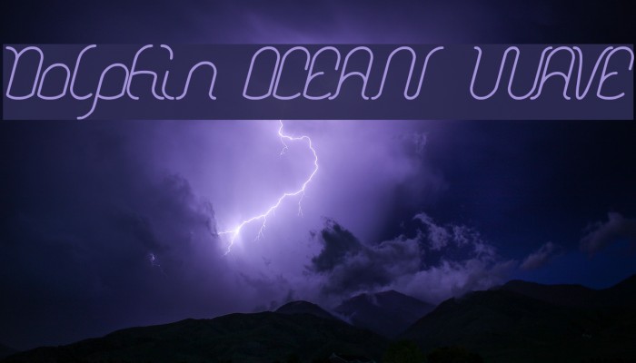 Dolphin OCEAN WAVE Font examples