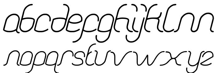 Dolphin OCEAN WAVE Font LOWERCASE