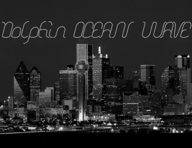 Dolphin OCEAN WAVE Font examples