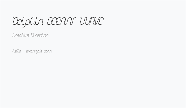 Dolphin OCEAN WAVE Business Card