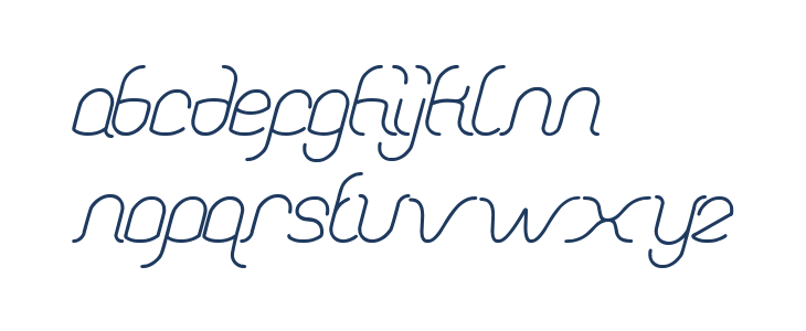 Dolphin OCEAN WAVE Lowercase