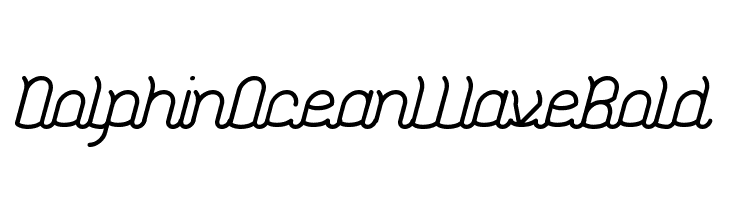Dolphin Ocean Wave Bold  Frei Schriftart Herunterladen