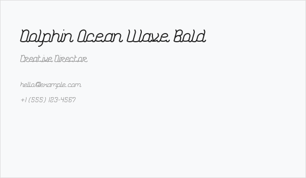 Dolphin Ocean Wave Bold Business Card