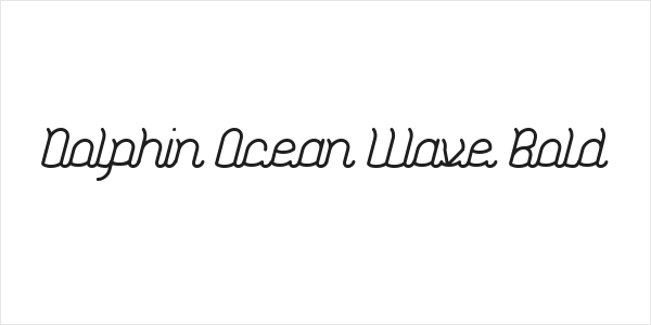 Dolphin Ocean Wave Bold Logo