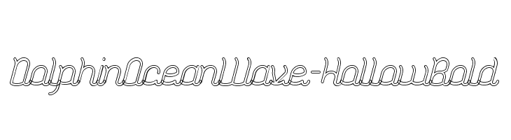 Dolphin Ocean Wave-Hollow Bold  नि: शुल्क फ़ॉन्ट्स डाउनलोड
