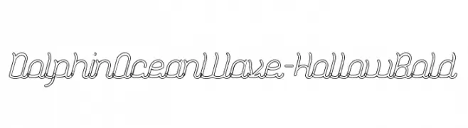 Dolphin Ocean Wave-Hollow Bold  Скачать бесплатные шрифты
