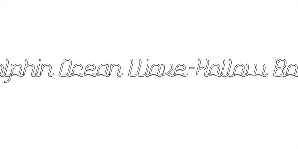 Dolphin Ocean Wave-Hollow Bold Logo