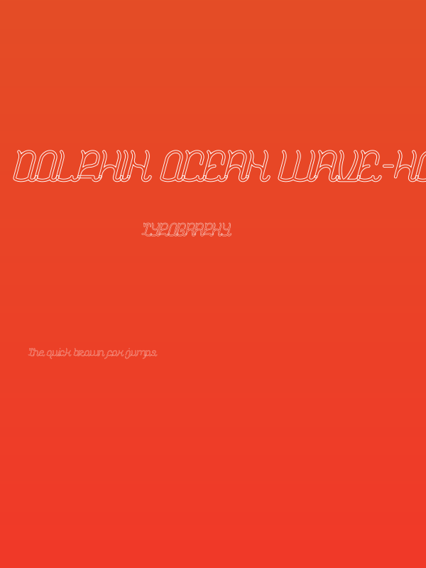 Dolphin Ocean Wave-Hollow Bold Poster