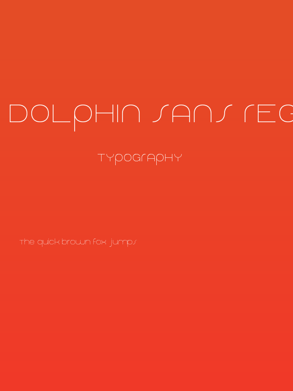Dolphin Sans Regular Poster