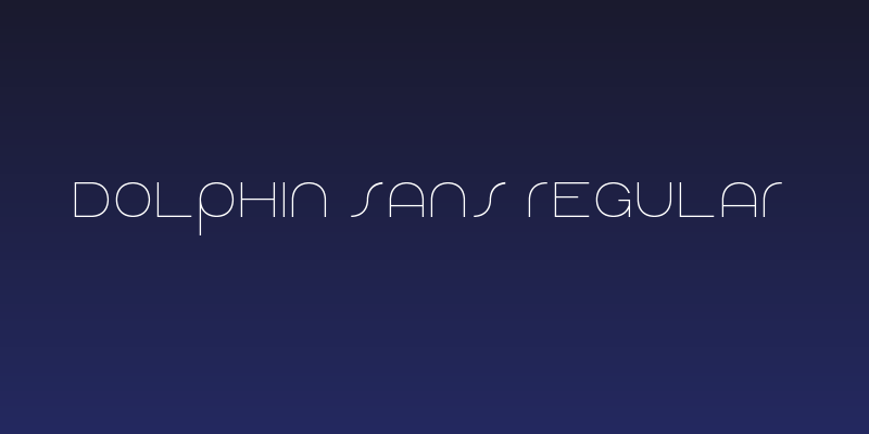 Dolphin Sans Regular Social Header
