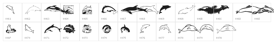 Dolphins Character Map