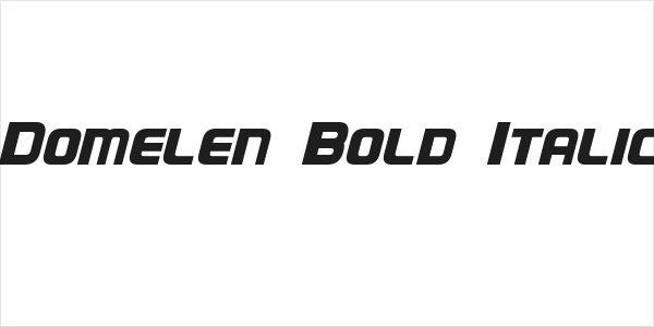 Domelen Bold Italic Logo