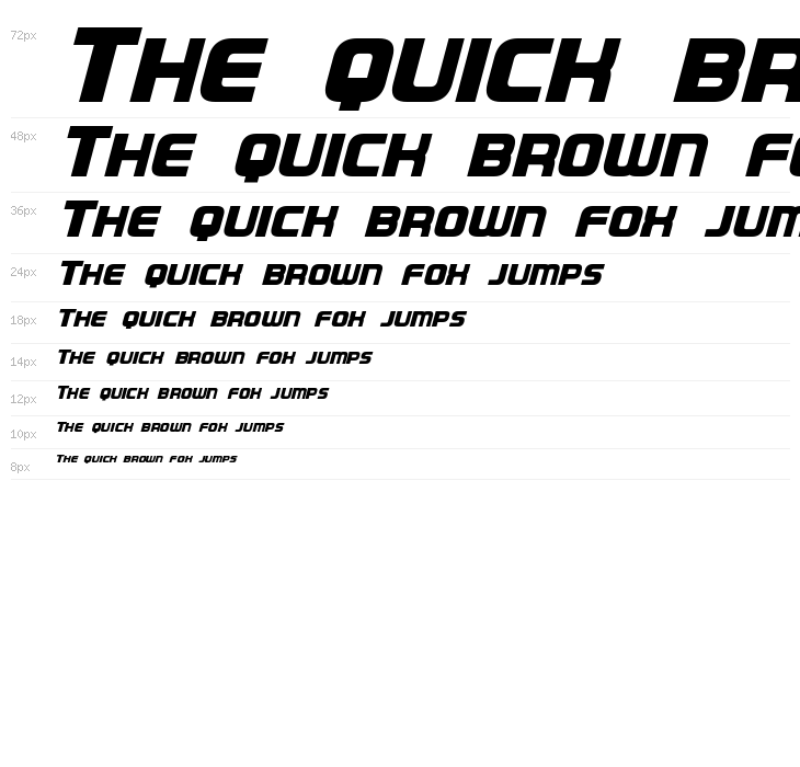 Domelen Bold Italic Waterfall