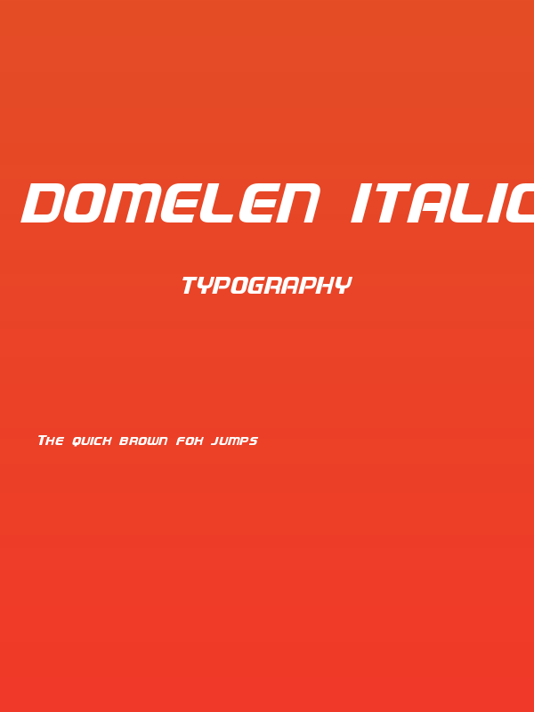 Domelen Italic Poster