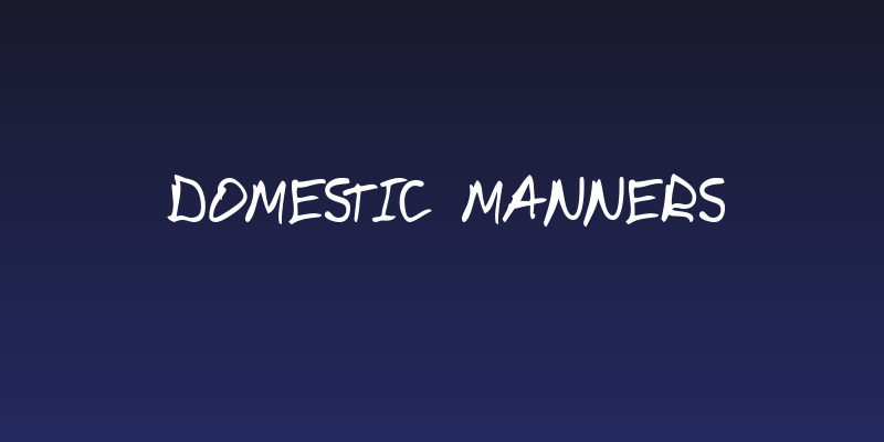Domestic Manners Social Header