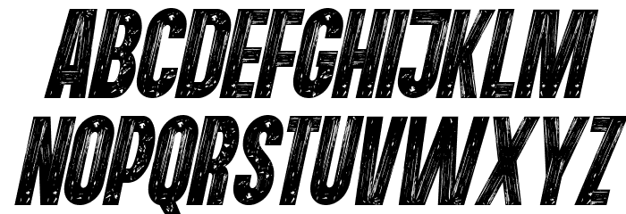 Domestic Prison Italic フォント 大文字