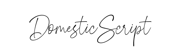 DomesticScript  font caratteri gratis