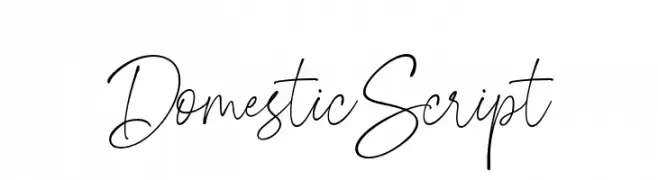 DomesticScript  تنزيل الخطوط