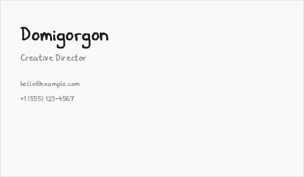 Domigorgon Business Card