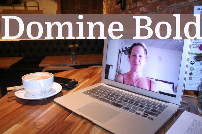 Domine Bold Font examples