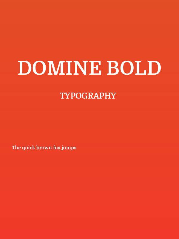Domine Bold Poster