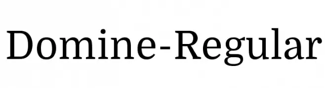 Domine-Regular  नि: शुल्क फ़ॉन्ट्स डाउनलोड
