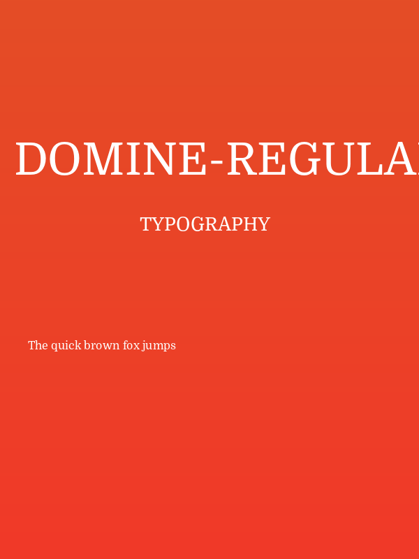 Domine-Regular Poster