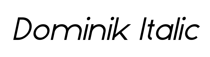 Dominik Italic Font