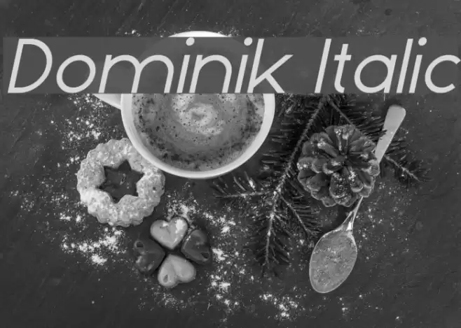 Dominik Italic Font examples
