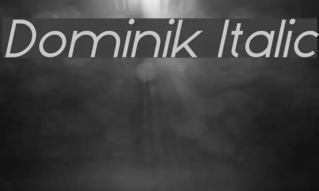 Dominik Italic Font examples