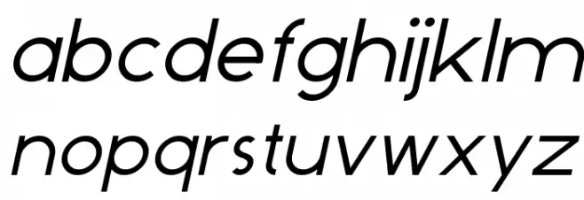 Dominik Italic फ़ॉन्ट लोअरकेस