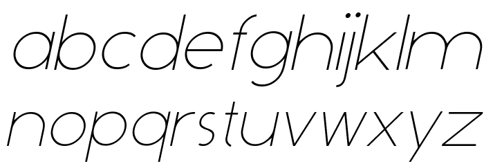 Dominik Thin Italic Font LOWERCASE