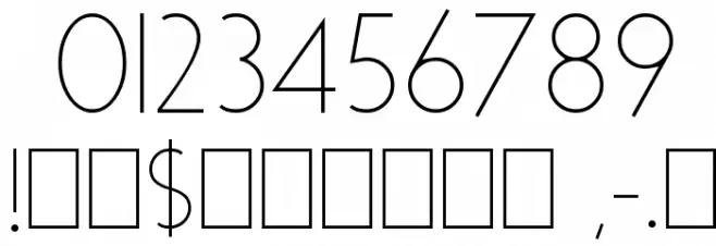 Dominik Thin Font OTHER CHARS