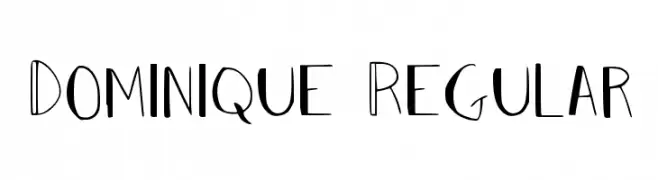 Dominique Regular  font caratteri gratis