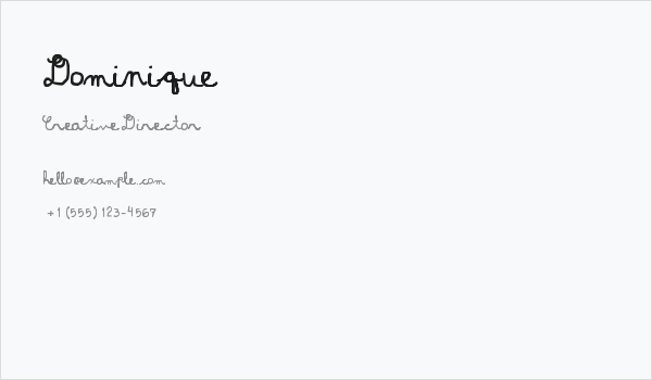 Dominique Business Card