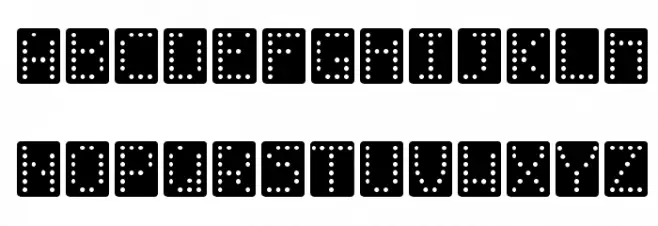 Domino-Effect-Normal Polices MAJUSCULES