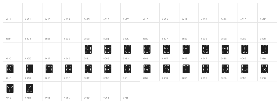 Domino-Effect-Normal Character Map