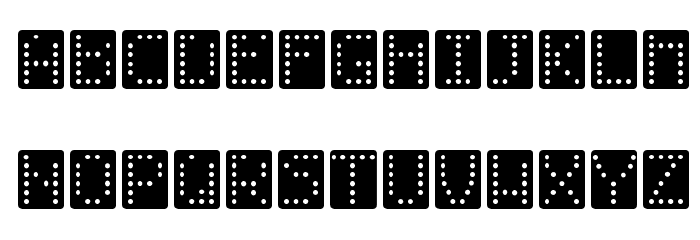 Domino-Effect-Normal Font LOWERCASE