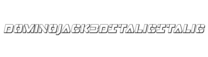 Domino Jack 3D Italic Italic フォント