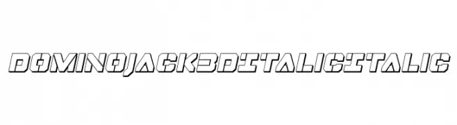 Domino Jack 3D Italic Italic  Fuentes Gratis Descargar
