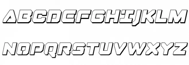Domino Jack 3D Italic Italic خط أحرف كبيرة
