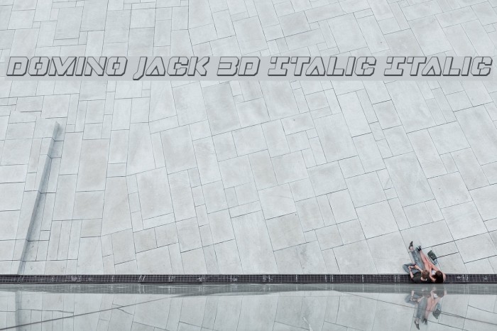 Domino Jack 3D Italic Italic フォント examples