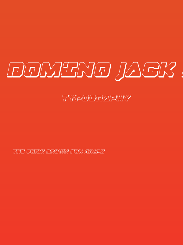 Domino Jack 3D Italic Italic Poster
