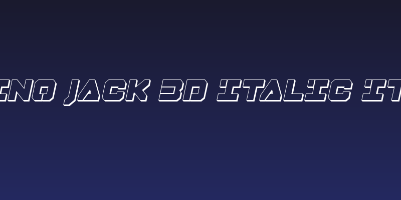 Domino Jack 3D Italic Italic Social Header