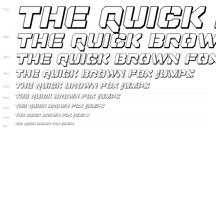 Domino Jack 3D Italic Italic Waterfall