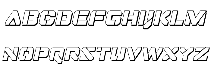 Domino Jack 3D Italic Italic フォント 小文字