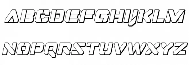 Domino Jack 3D Italic Italic خط أحرف صغيرة