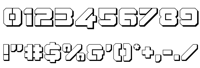 Domino Jack 3D Font OTHER CHARS