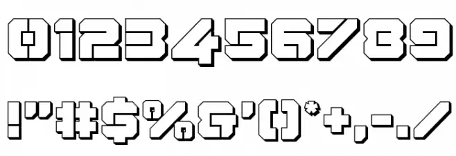 Domino Jack 3D Schriftart Anderer Schreiben
