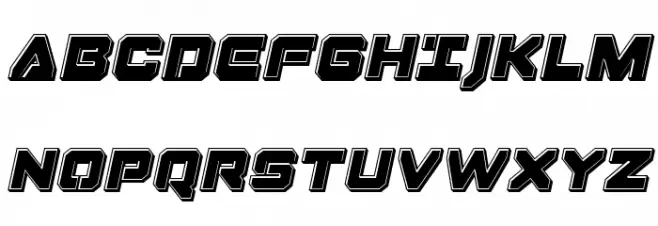 Domino Jack Bevel Italic Italic 字体 大写